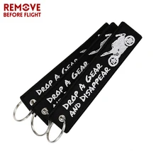 Брелок для мотоцикла, брелок для мотоцикла, брелок для автомобилей, с вышивкой Bijoux, черный, капля, брелок для мотоцикла, брелок для ключей, брелок для ключей