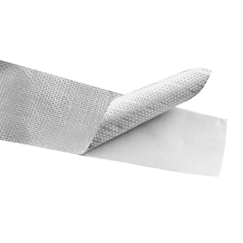 VODOOL 1.89inchx82ft серебристая алюминиевая фольга теплоизоляционная лента Авто выхлопная труба изоляция Защитная обертка клейкая ленточная ткань