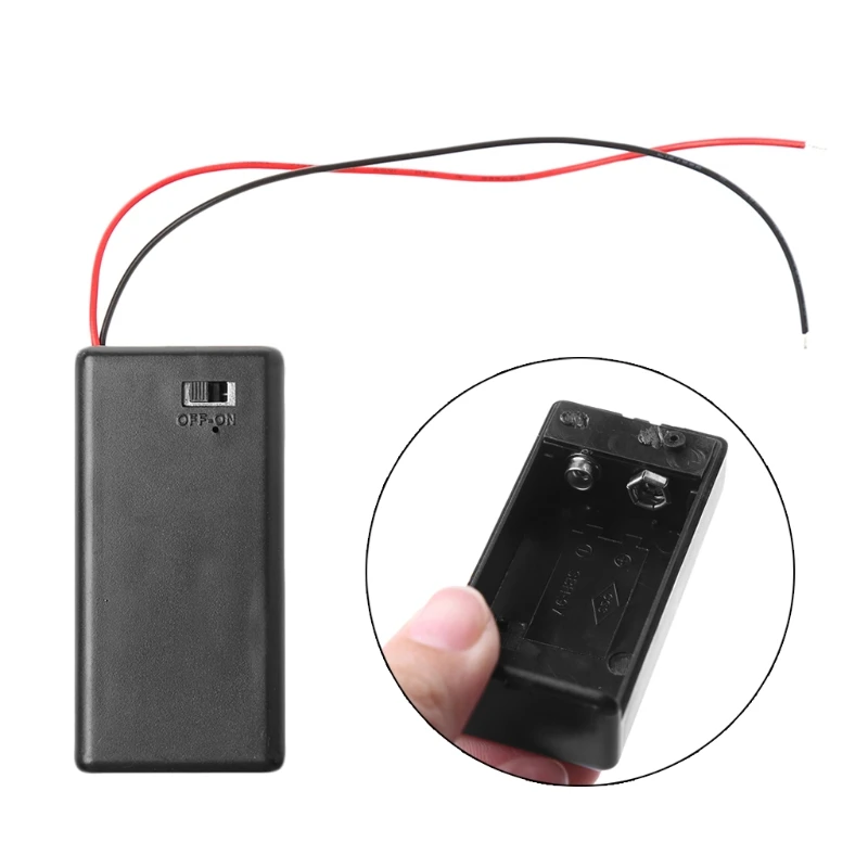 Новый DIY 9V держатель батареи коробка контейнер для хранения с кабелем вкл/выкл