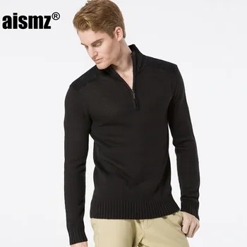 

Aismz Brand Men's Clothing Sweater 100% Cotton Casual Pullovers 2017 Winter Autumn Outwear Thicken Warm AZ0009