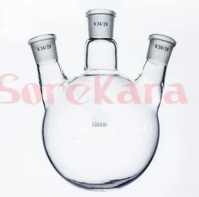 

2000ml Laboratory Borosilicate Glass 24/29 Joint Glass Flask round bottom with three necks