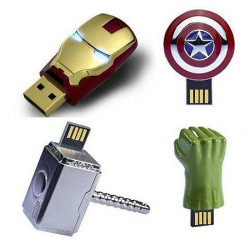 ЗАРОЖДАЮЩИЙСЯ Реальная Емкость USB Flash Drive 128 ГБ Pen Pendrive Marvel Super Hero Style 8 16 32 64 usb 2.0 Memory