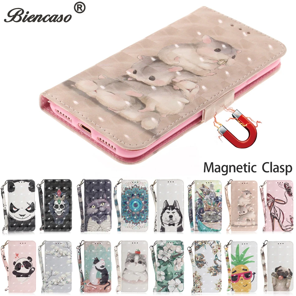 

Fashion Cartoon Case For iPhone 8 Case 7 6S 6 Plus 10 With Card Holder Funda For iPhone X Bag 10 B42