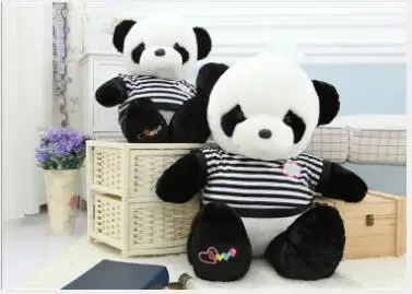 

Plush toy national treasure giant panda doll black and white stripes LOVE 90CM