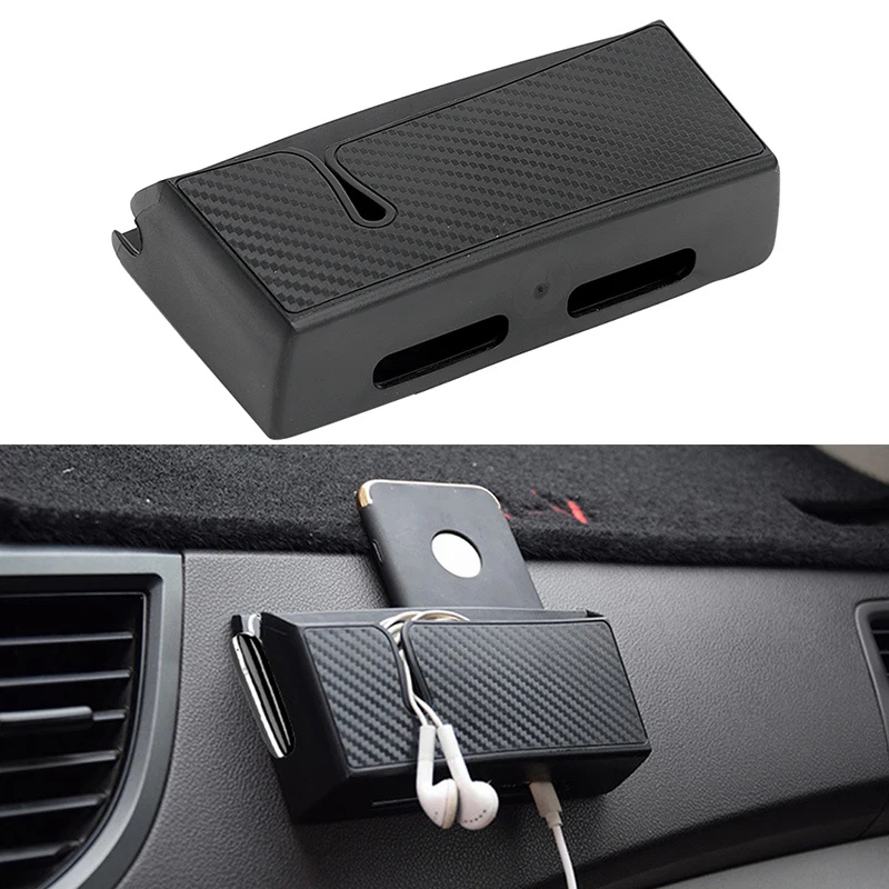Черный Автомобильный ящик для хранения мобильного телефона зарядный органайзер для ключей держатель контейнера