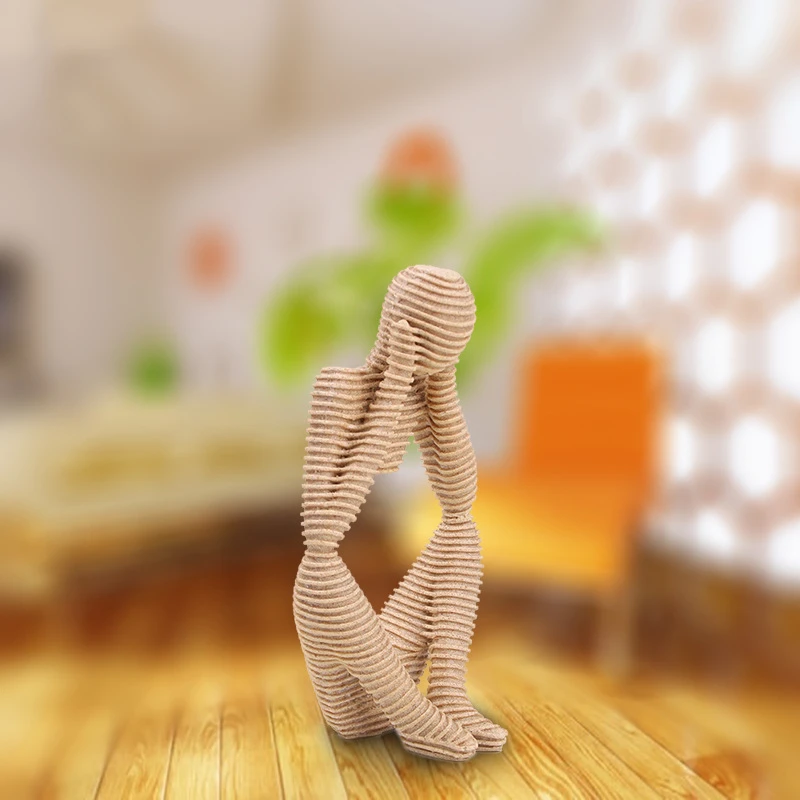 VILEAD 9," сандстоун Thinker статуя медитация миниатюрная Статуэтка украшения для домашнего магазина магазин окно крыльцо Скульптура Подарки