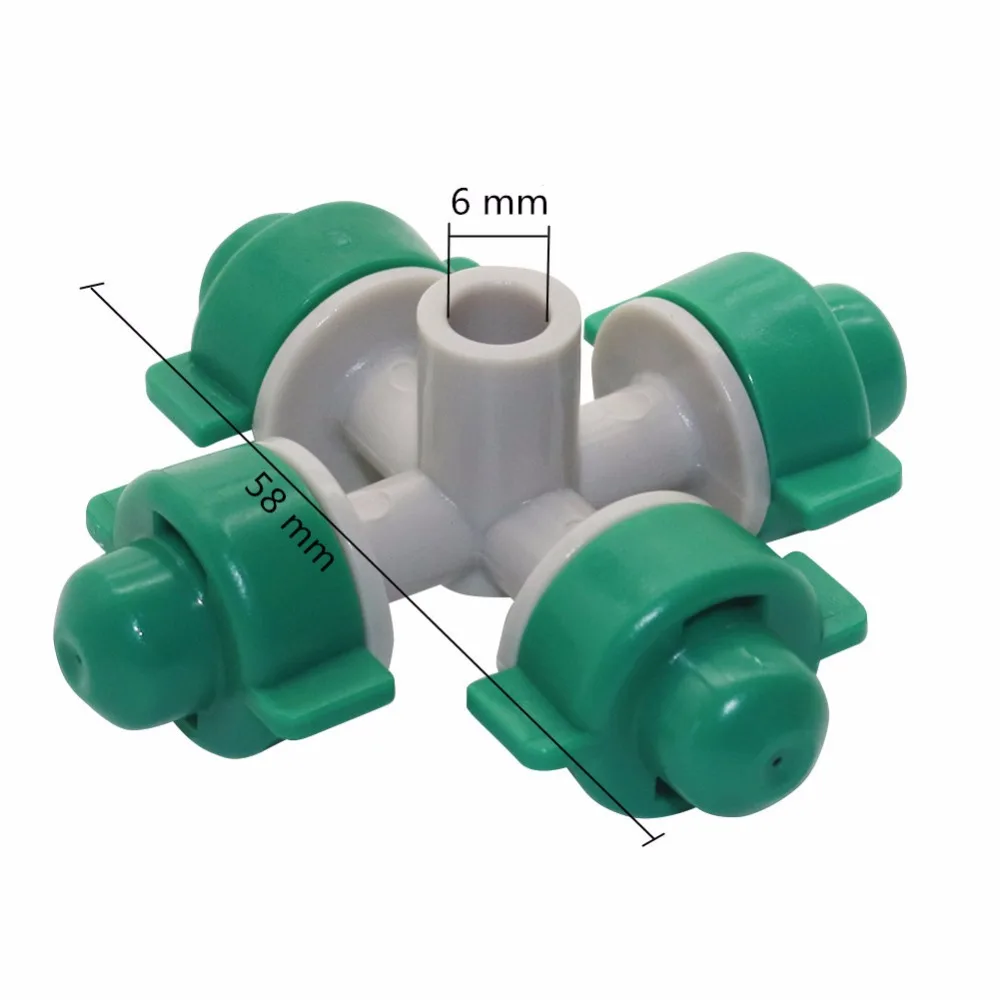20 шт. садовый распылитель, распылитель для запотевания и поперечного распылителя, 6 мм, внутренний диаметр, интерфейс, распылитель давления, водная система тумана