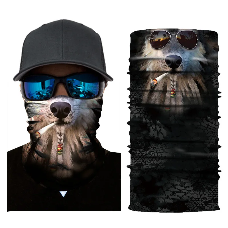 Bicycle Headscarf 3D Animal Printing Dust-proof Men Women Snowboard Scarf Neck Warmer Face Mask Bike Balaclava Bandana AC0241 (6)