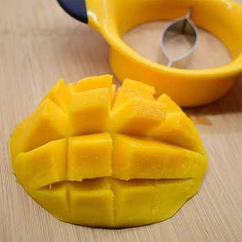 

practical Mango Slicer Stainless Steel Mango Cutters Rubber Non Slip Handles Corer Peeler Mango Peel Knife kitchen accessories