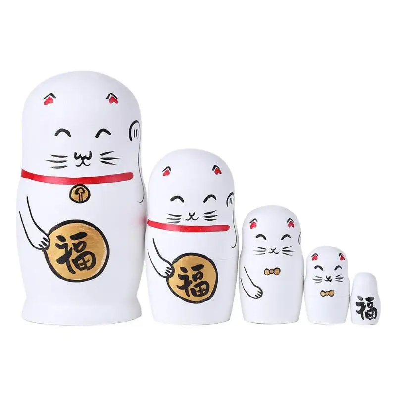 lucy doll Wooden Matrioska Dolls Toys Girls Russian Nesting Dolls Children Educational Toy Handmade Wood Matryoshka Doll CraftsToy coraline doll