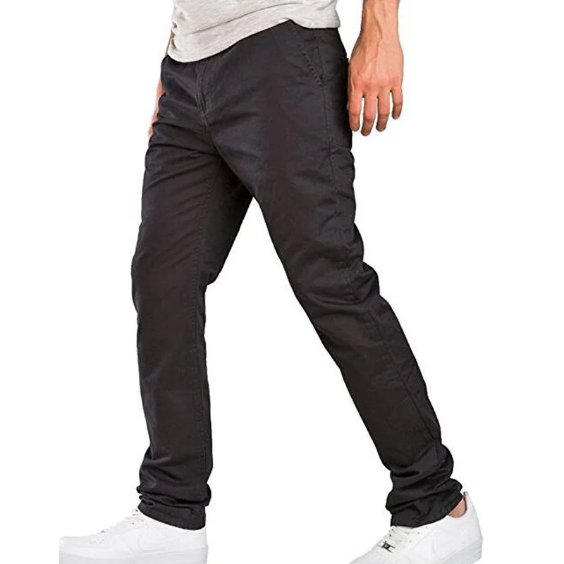 Новое поступление, мужские повседневные деловые брюки, Стрейчевые брюки, прямые брюки, черные, темно-синие, хаки, Дизайнерские повседневные мужские брюки