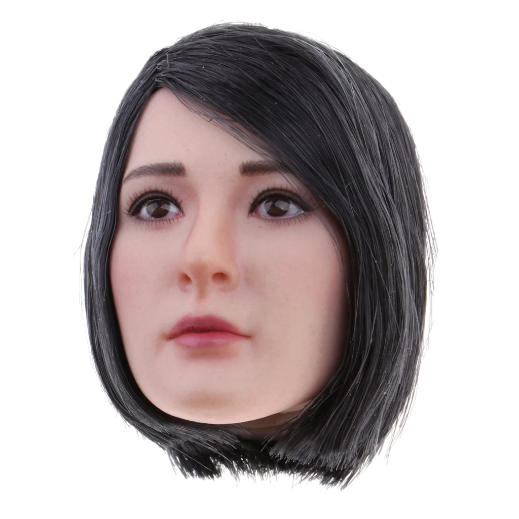 1/6 Scale Female Hiar Head Sculpture with Sexy Open Bikini Set for 12inch   Enterbay Action Figure Mode Doll Accessory