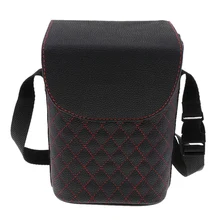 Водонепроницаемая Автомобильная корзина для мусора-Мини искусственная кожа авто мешок для мусора, делает отличный подарок для вашей семьи или друга-черный