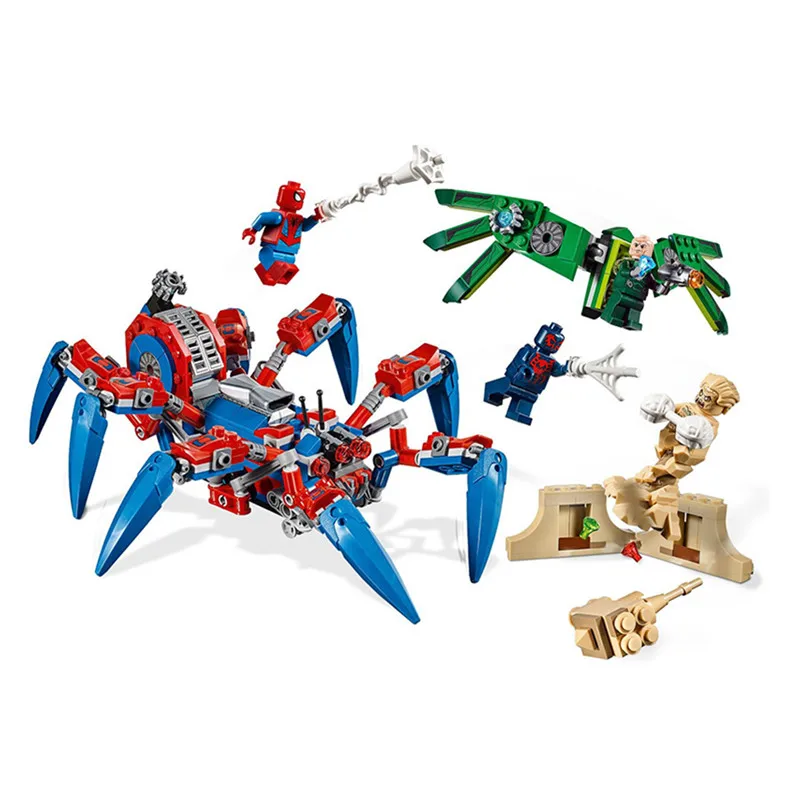 

New Marvel Avengers Super Heroes Spider-Man`s Crawler Kits Set Building Blocks Bricks Kids Toys Compatible With Lego 76114