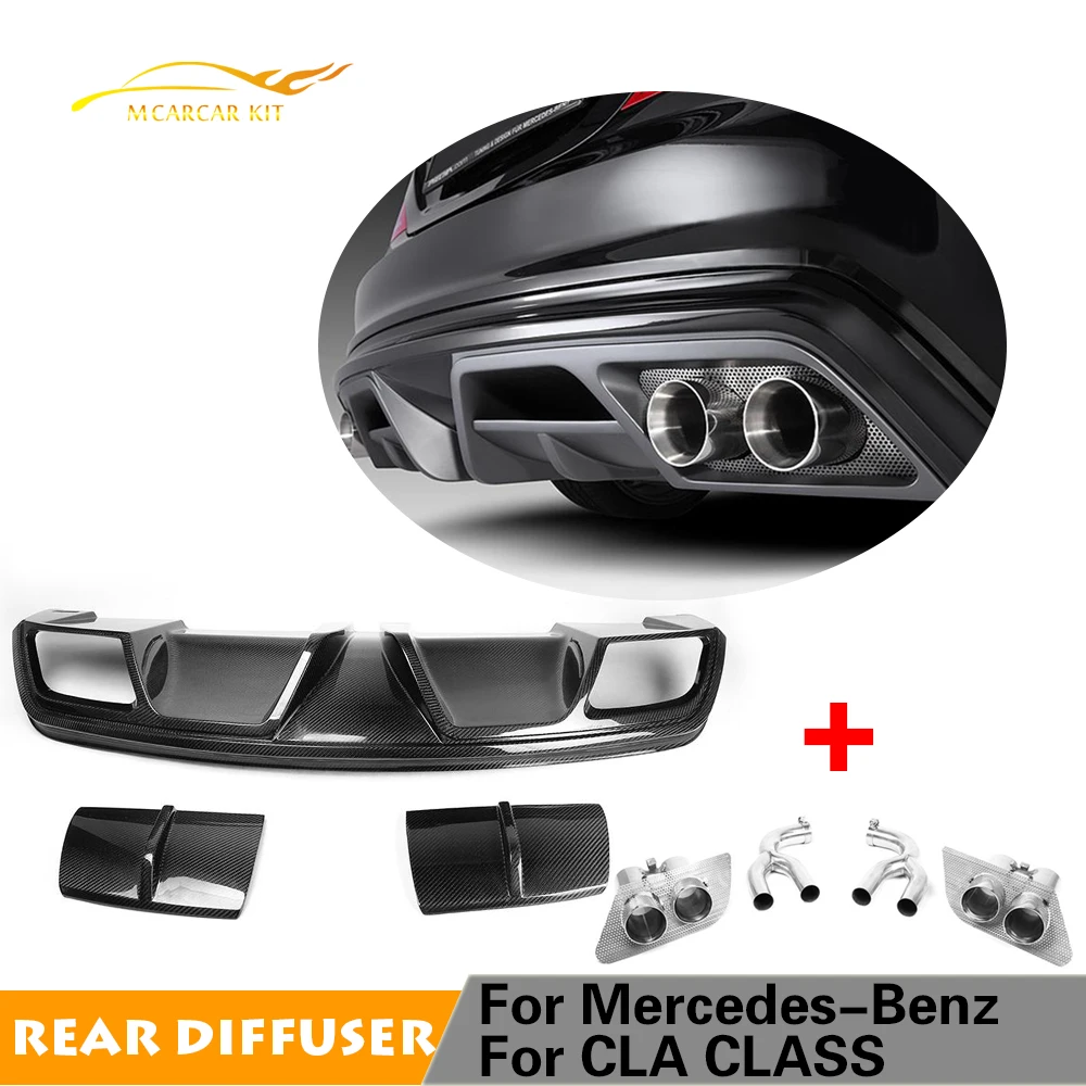 Углеродное волокно/FRP задний бампер диффузор для Mercedes Benz CLA Class C117 CLA250 CLA260 CLA45 AMG Sedan