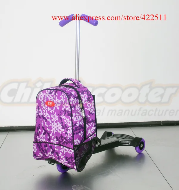 Buy New 18"Scooter Backpack Children Scooter School Bag Trolley Kids Skateboard