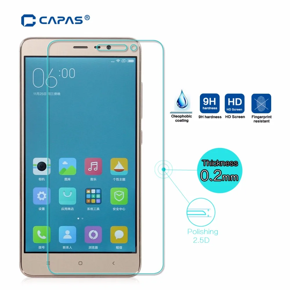 

For Xiaomi Redmi Note 3 Pro Tempered Glass Screen Protector for Redmi Note3 150mm Protective Glass Film ExplosionProof
