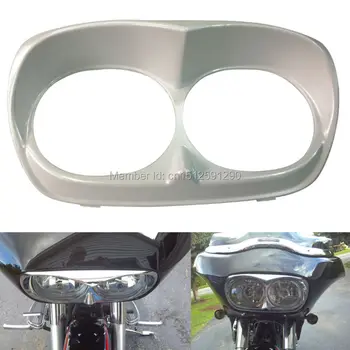 

ABS Bright White Headlight Bezel Scowl Fits For Bad Boy Harley Road Glide Outer Fairing