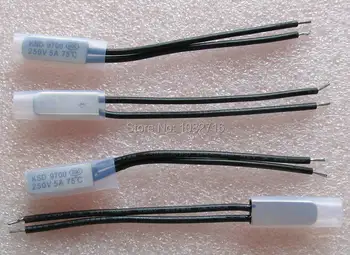 

20pc / lot KSD9700 250V 5A NC 75C & 75 Degree normally closed Thermostat Temperature Switch Bimetal Disc Control . Free shipping