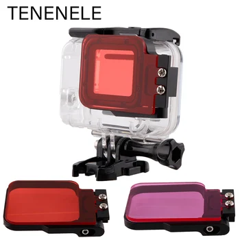 

Action Camera Accessories Diving Red/Magenta Filter Underwater Waterproof Case For Go Pro Hero 5 6 7 Black Sport Camera Housing