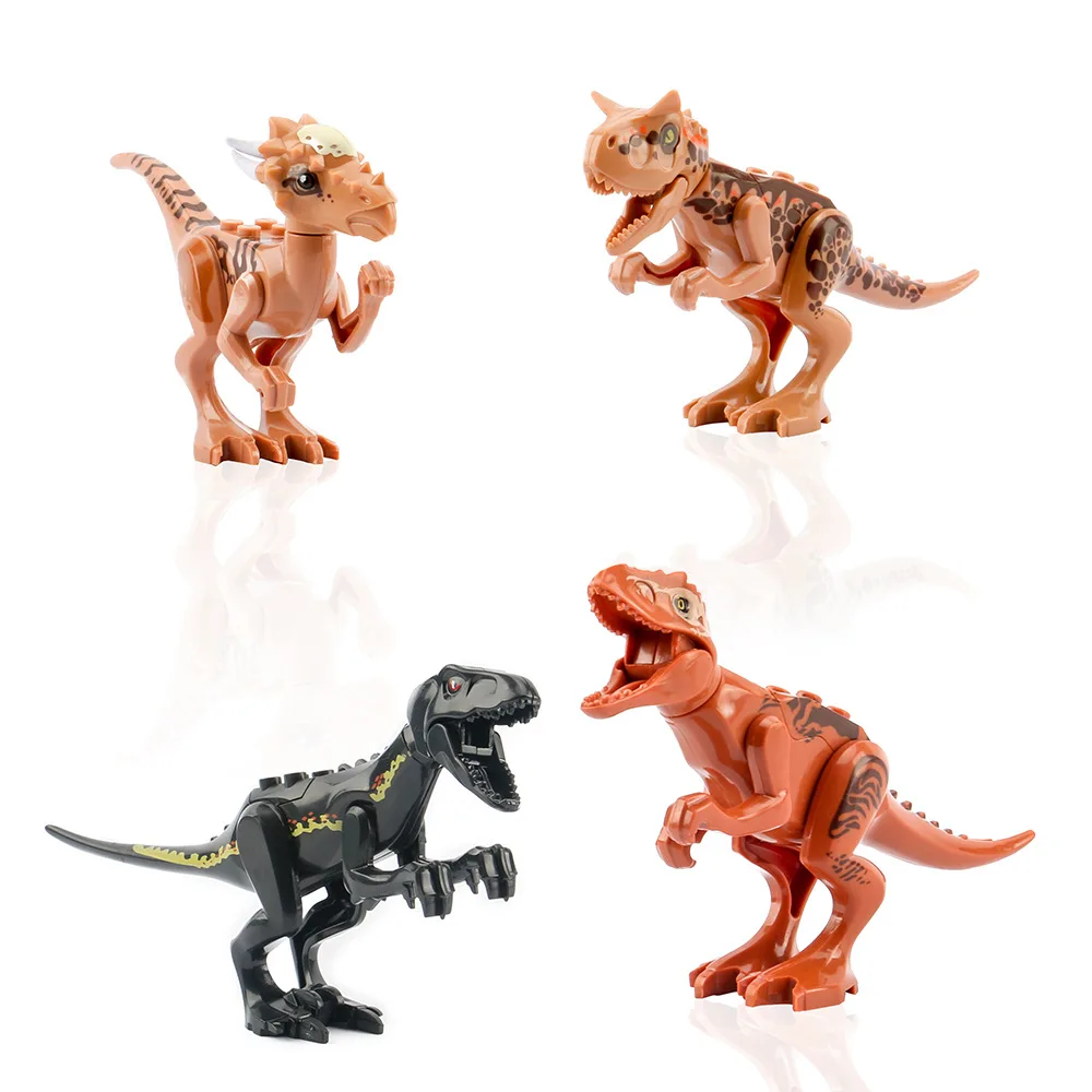 Jurassic Dinosaur Set Building Block Toy Figure Indoraptor Velociraptor Triceratop Indomirus T-rex World Compatible Legoings