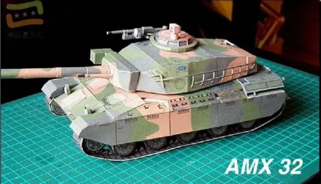 MX-32 танк военная модель 3D Бумажная модель Сделай Сам ручной работы бумажная форма настройки игрушки