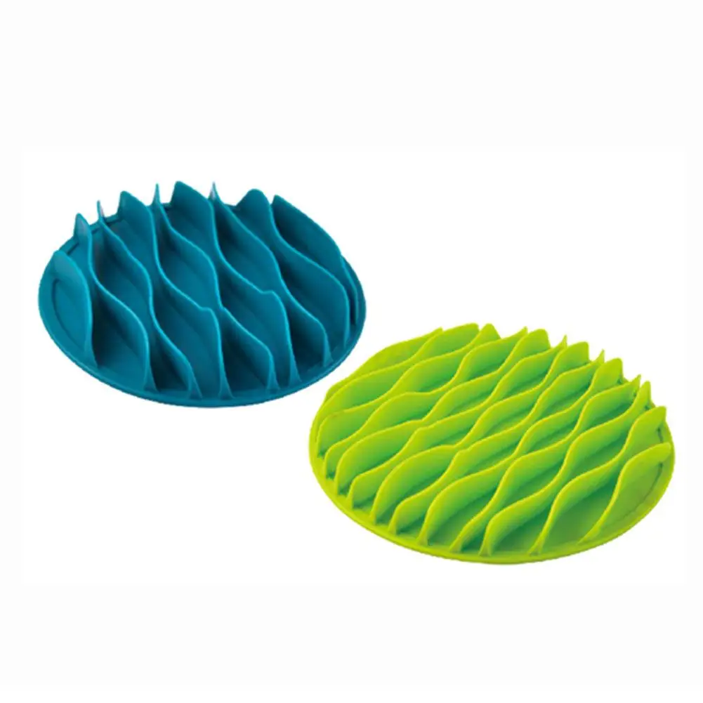 

Dog Food Bowl Anti-choking Slow Feeder For Dogs TPR Plastic Health Pharyngeal Food Fun Puzzle Wave Lines Bowl