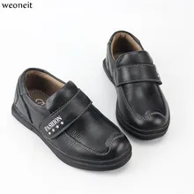Weoneit/мальчиков Свадебная кожаная обувь для детей детские, из натуральной кожи школьная обувь для детей, платье в английском стиле для праздника сапоги черного и коричневого цвета