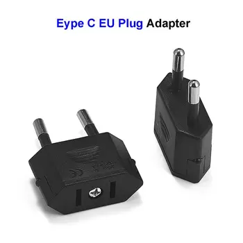 Buy 1000pcs EU Travel Power Adapter AC Converter American China US To EU Euro European Type C 2 Round Plug Adapter Electrical Socket