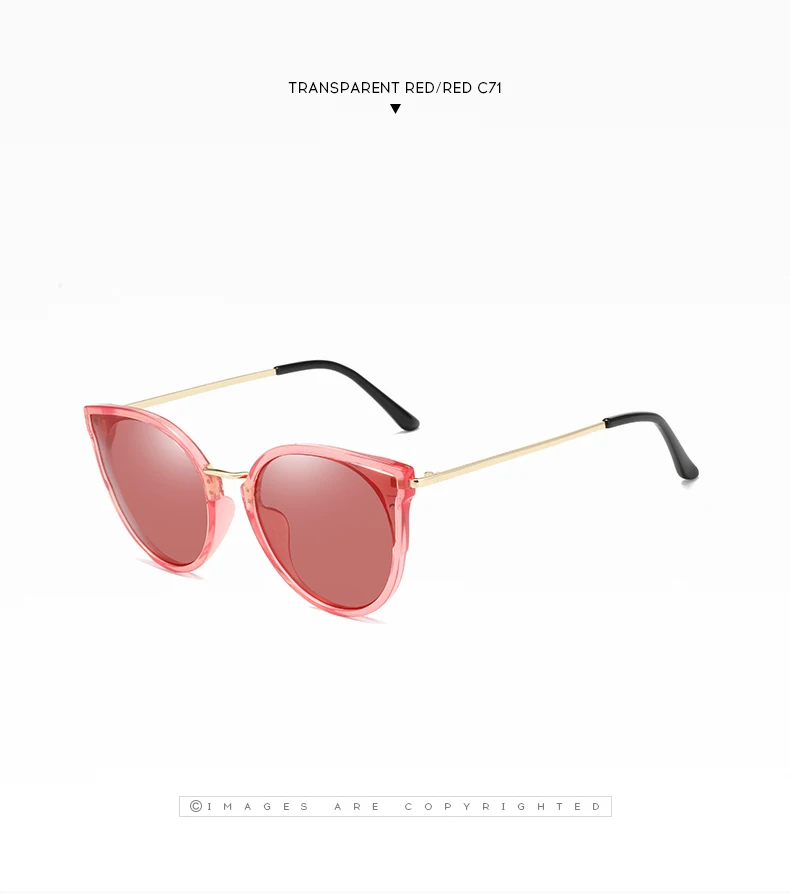 Солнцезащитные очки кошачий глаз женские розовые красные черные трендовые праздничные солнцезащитные очки Роскошные брендовые