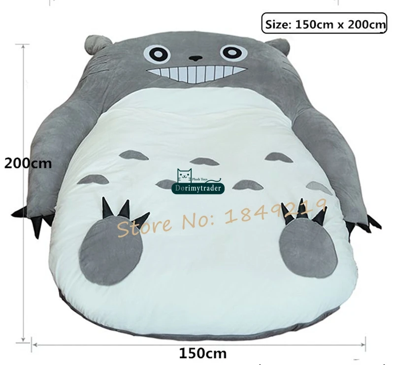 Dorimytrader поп аниме totoro плюшевый beanbag мягкий спальный мешок кровать диван татами 5