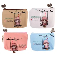 Милый матерчатый кошелек, милый держатель для девочек, маленький кошелек на молнии, кошелек на молнии, чехол для ключей, зажим для денег