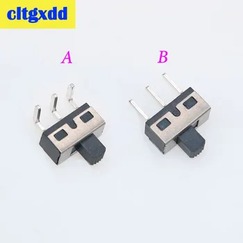 

cltgxdd 10PCS SS12D10 SS12D06 Toggle Slide Switch Button 3Pin Straight Feet Bent foot 1P2T Handle High 5mm Spacing Of 4.7mm