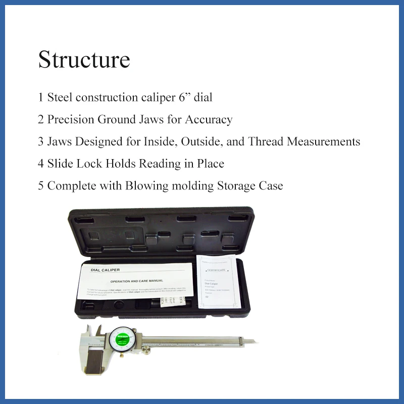 Из нержавеющей стали Stell IP54 6 дюймов точность Штангенциркули циферблат Верньер Штангенциркуль Микрометр измерительный прибор