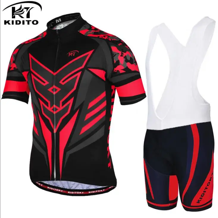 KIDITOKT набор Джерси для велоспорта pro team ropa ciclismo bicicleta bike bycicle maillot ciclismo hombre uniforme одежда для велоспорта - Цвет: Jersey and Bib Pants