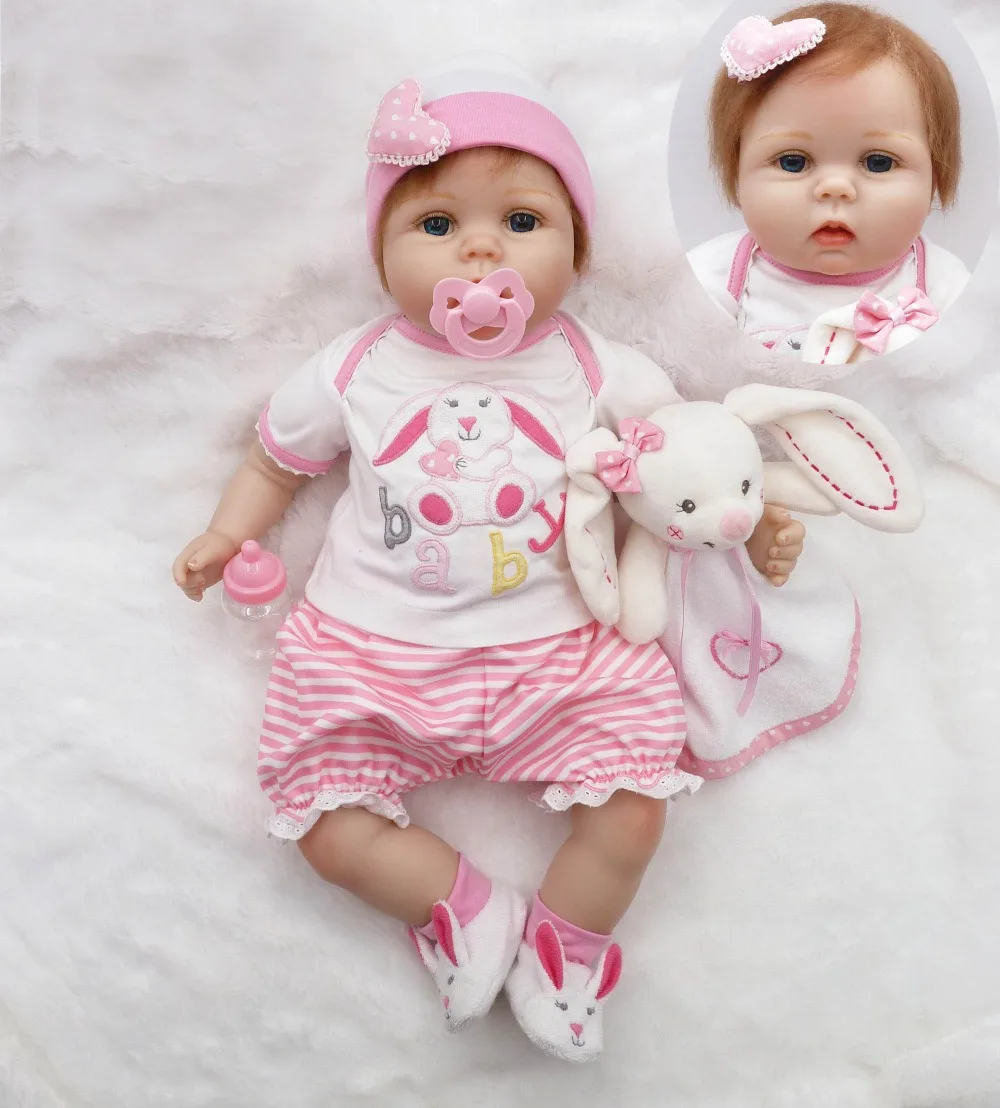 DollMai reborn Младенцы мальчик куклы 2" 55 см мягкие силиконовые детские куклы для детей подарок Bebe живой reborn bonecas с плюшевый мишка