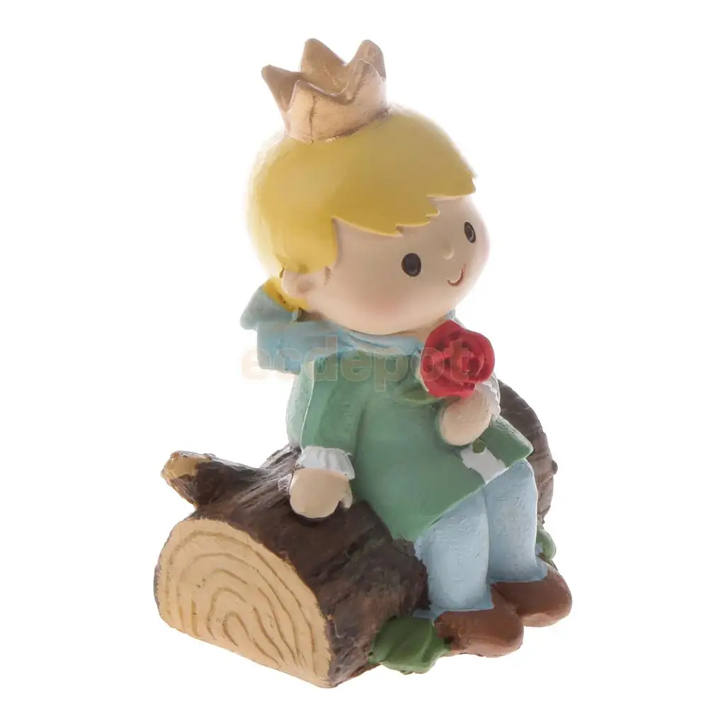 Маленький принц из смолы принц и Роза домашний стол Статуэтка орнамент статуя#5