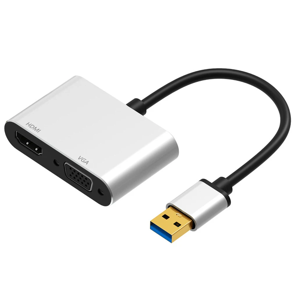 Maikou USB3.0 к адаптер HDMI VGA двойной выход, USB к VGA HDMI HD 1080 P конвертер Кабель