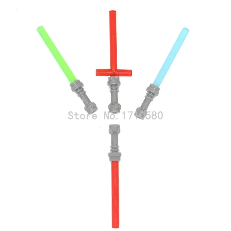 4pcs lot Lightsaber Weapon Different Color RED GREEN BLUE Compatible with POGO Building Blocks Best Gifts