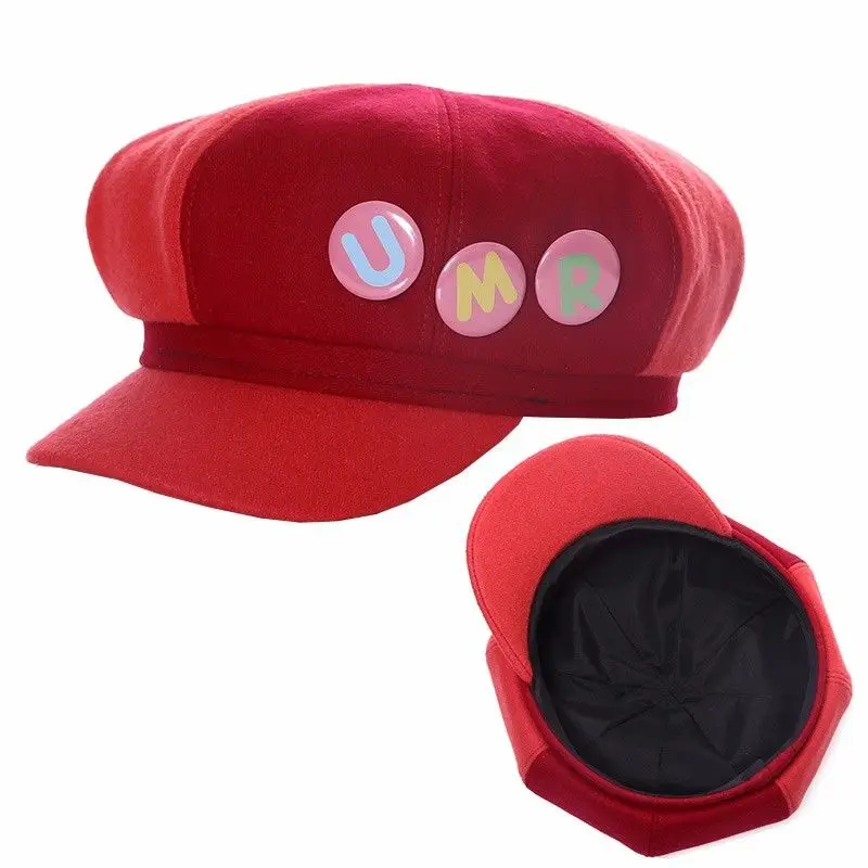 Sombrero de Anime Doma Umaru, accesorios de Cosplay, himuto Umaru Chan, gorro UMR Kawaii, boinas rojas de dibujos animados