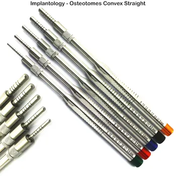 

5 Piece/Set Dental Implant Osteotome Instruments Bone extruder Planting device maxillary Sinus Lift Straight ( Convex Tips)