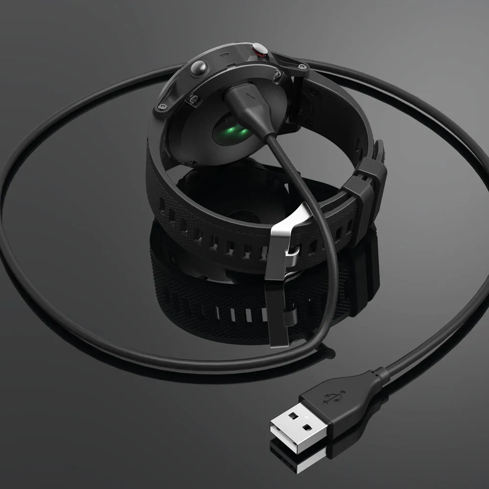 

LANDFOX 120cm Compact Design USB Charging Data Cradle Dock Cable Charger For Garmin Fenix 5 5S 5X GPS Watch for travelers