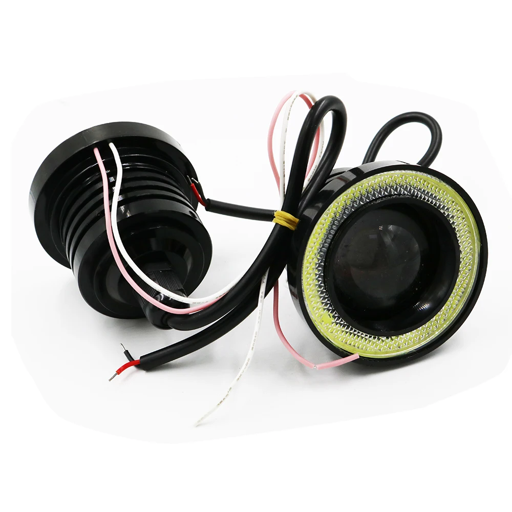

YSY 1Set Newest Universal LED COB Angel Eyes Daytime Running Light 64mm/76mm/89mm Car Vehicle Fog Lights for BMW for Benz