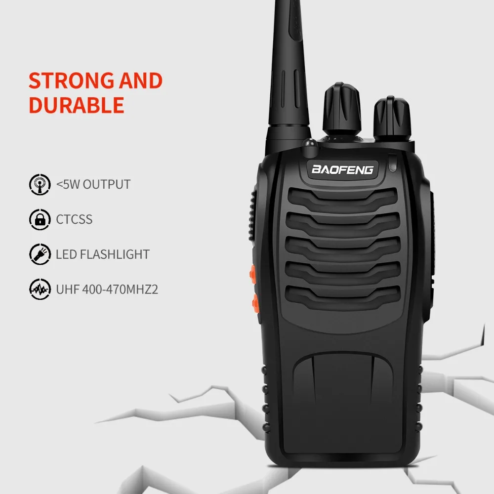 Baofeng BF-888S портативная рация 5 Вт ручной Pofung bf 888s UHF 400-470 МГц 16CH Двусторонняя портативная CB радио