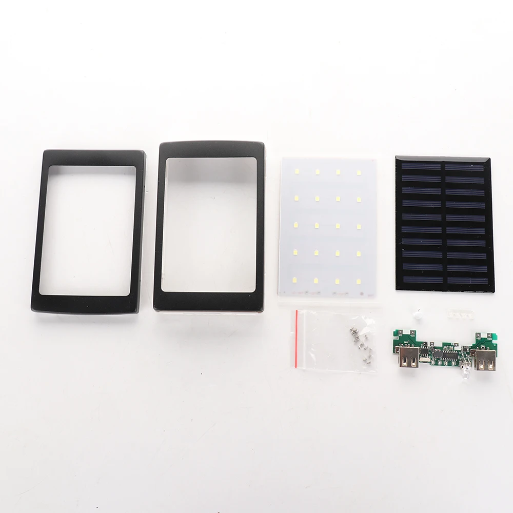 DIY Solar 18650 Power Bank Box 5*18650 Charger Box Powerbank Case Dual USB Port with LED Lighting for Mobile Phone DIY Solar 18650 Power Bank Box 5*18650 Charger Box Powerbank Case Dual USB Port with LED Lighting for Mobile Phone