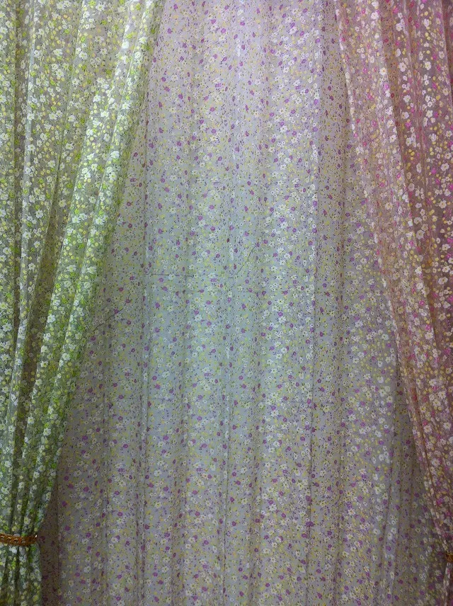 30 м тюльпан цветочный Рисунок деревенский voile sheer Шторы ткани роскошные тюль