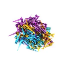 Загнутые защелки с ЛАПКОЙ секционные зажимы заколки-Аллигаторы для волос красочные Алюминиевые профессиональные заколки для волос для женщин девочек 48 шт