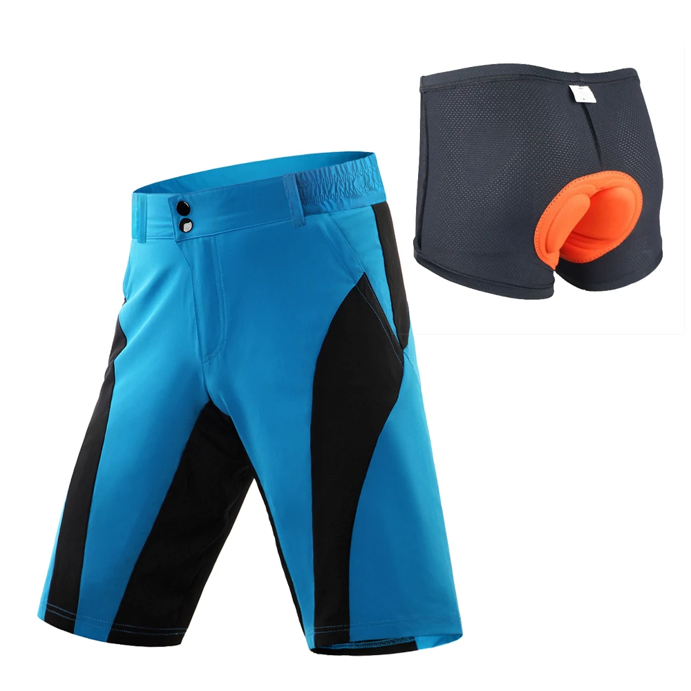 WOSAWE быстросохнущие велосипедные шорты мужские MTB Горный велошорты велосипед Горные бермуды дышащие мешковатые короткие штаны - Цвет: BC101 blue shorts