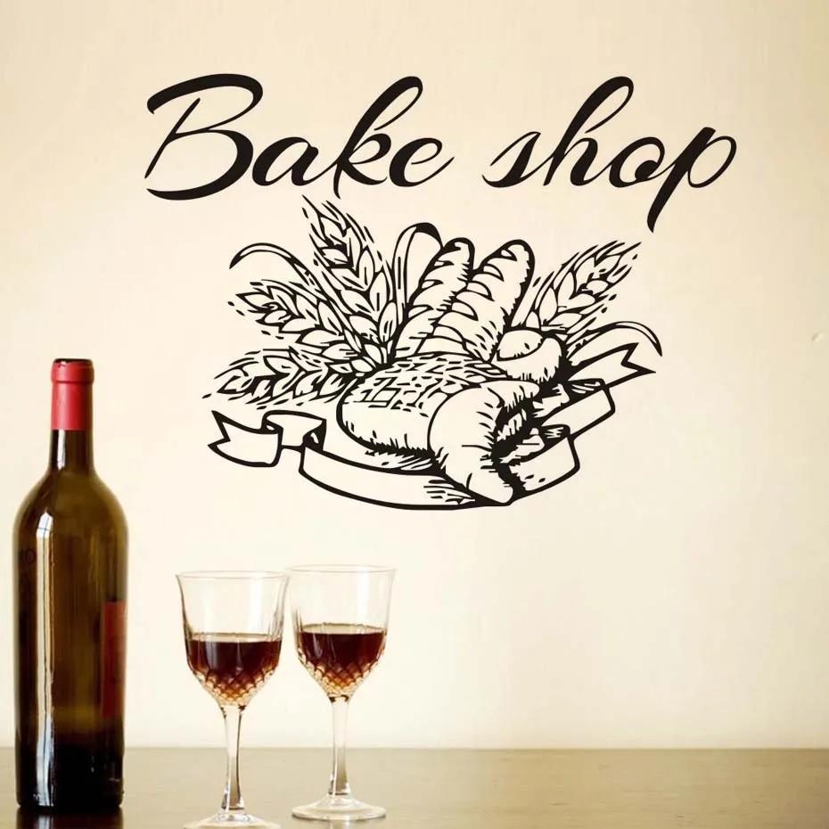 Bake Shop Bread Sticker Diy Kitchen Wall Sticker Restaurant Art Mural Adhesive Home Decor Vinyl Waterproof Wallpaper Removable Bake Shop Bread Sticker Diy Kitchen Wall Sticker Restaurant Art Mural Adhesive Home Decor Vinyl Waterproof Wallpaper Removable