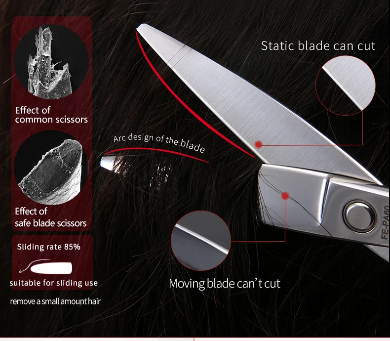 Fenice 6,0 дюйма Парикмахерские ножницы Профессиональные японские VG10 Нержавеющая сталь широкий клинок Горячая ножницы парикмахера для